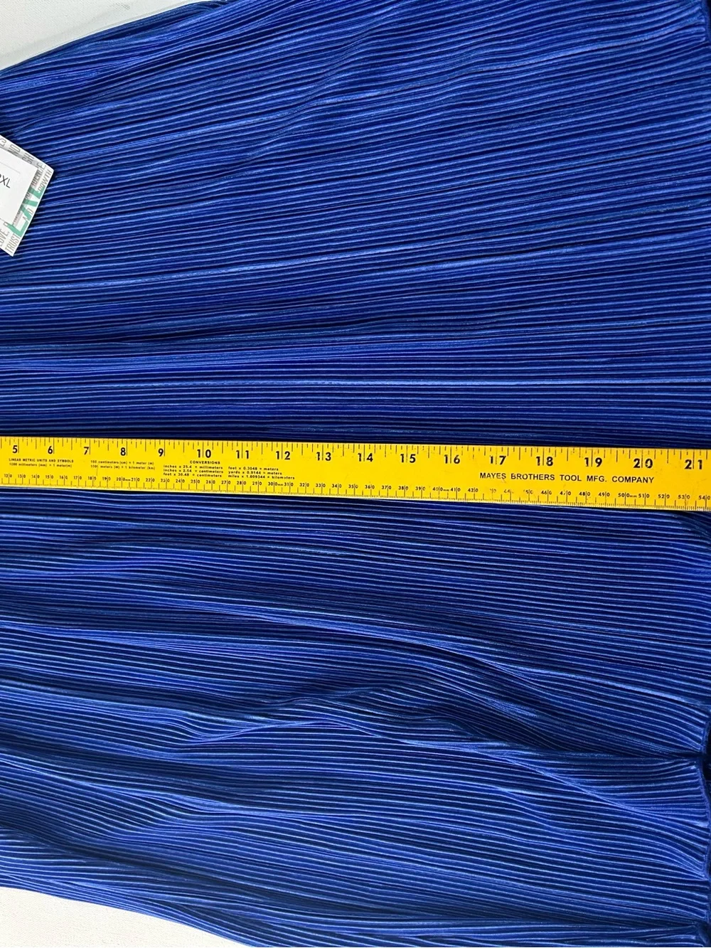 NWT LuLaRoe 2XL Samantha Blue Pleated Elastic Waist Skirt